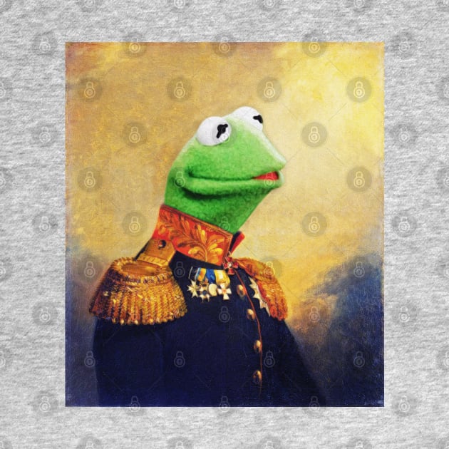 Kermit the Frog Retro Military Portrait by UselessRob